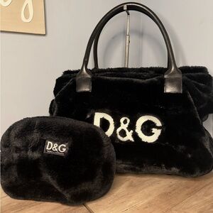 Dolce & Gabbana Fur Tote Set